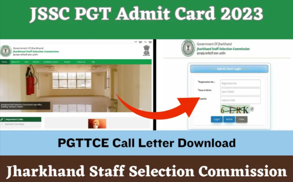 JSSC PGT Admit Card 2023, PGTTCE Call Letter Download {Direct Link} @jssc.nic.in