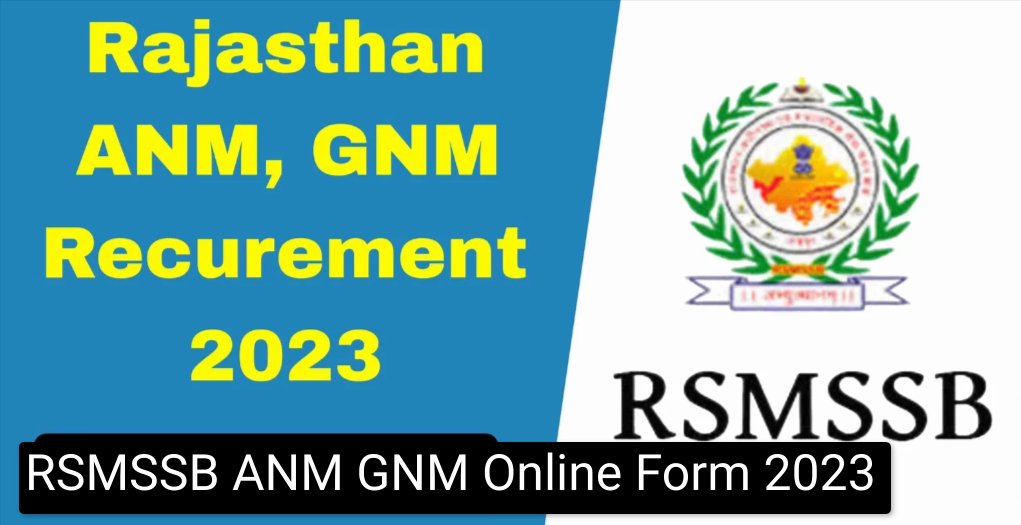 RSMSSB ANM GNM Online Form 2023